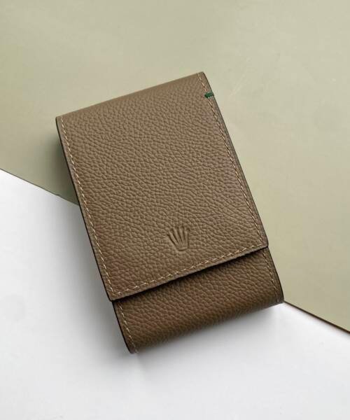 Rolex Taupe Leather Watch Pouch
