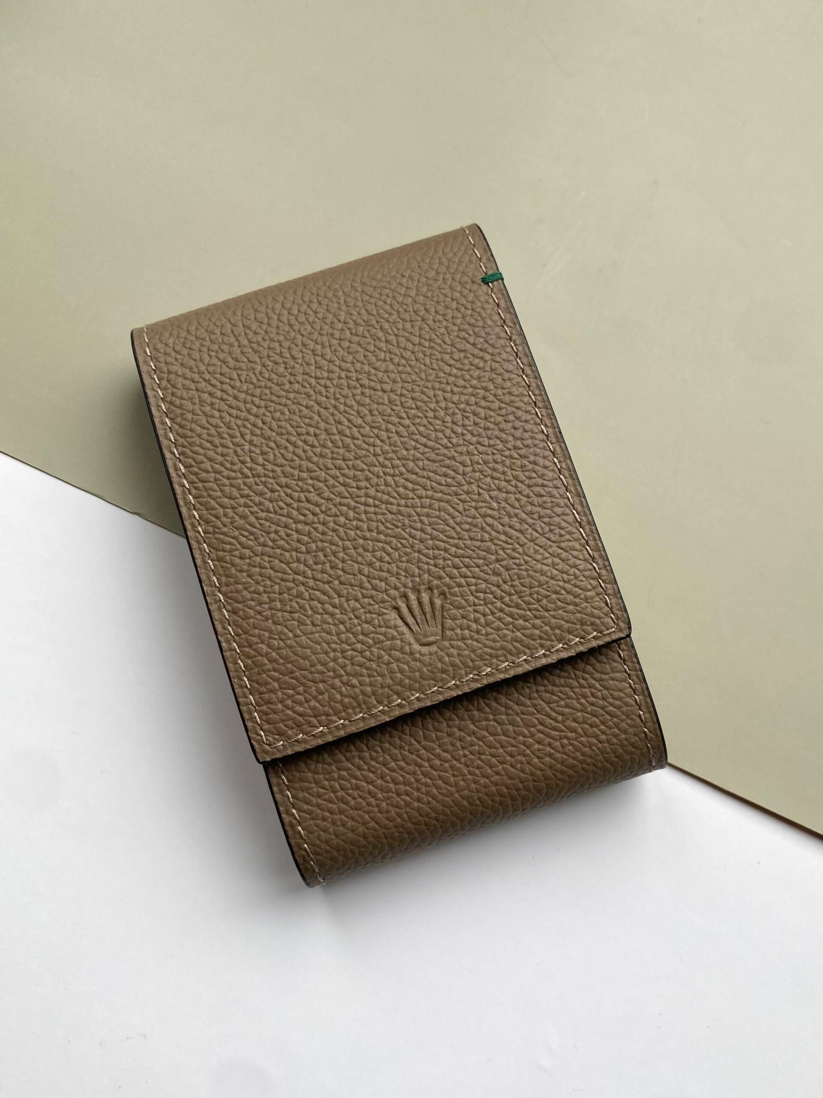 Rolex Taupe Leather Watch Pouch